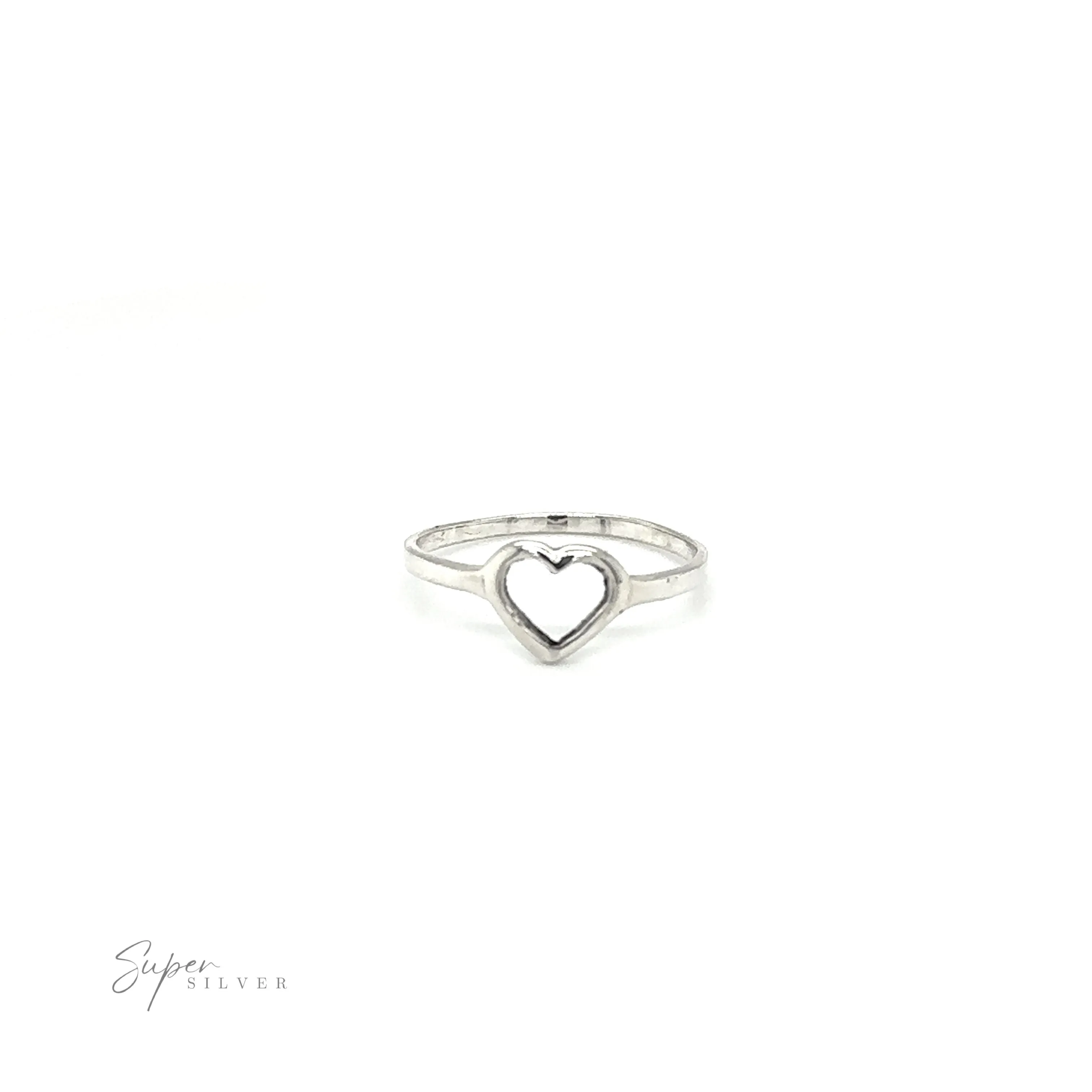 Delicate Heart Outline Ring