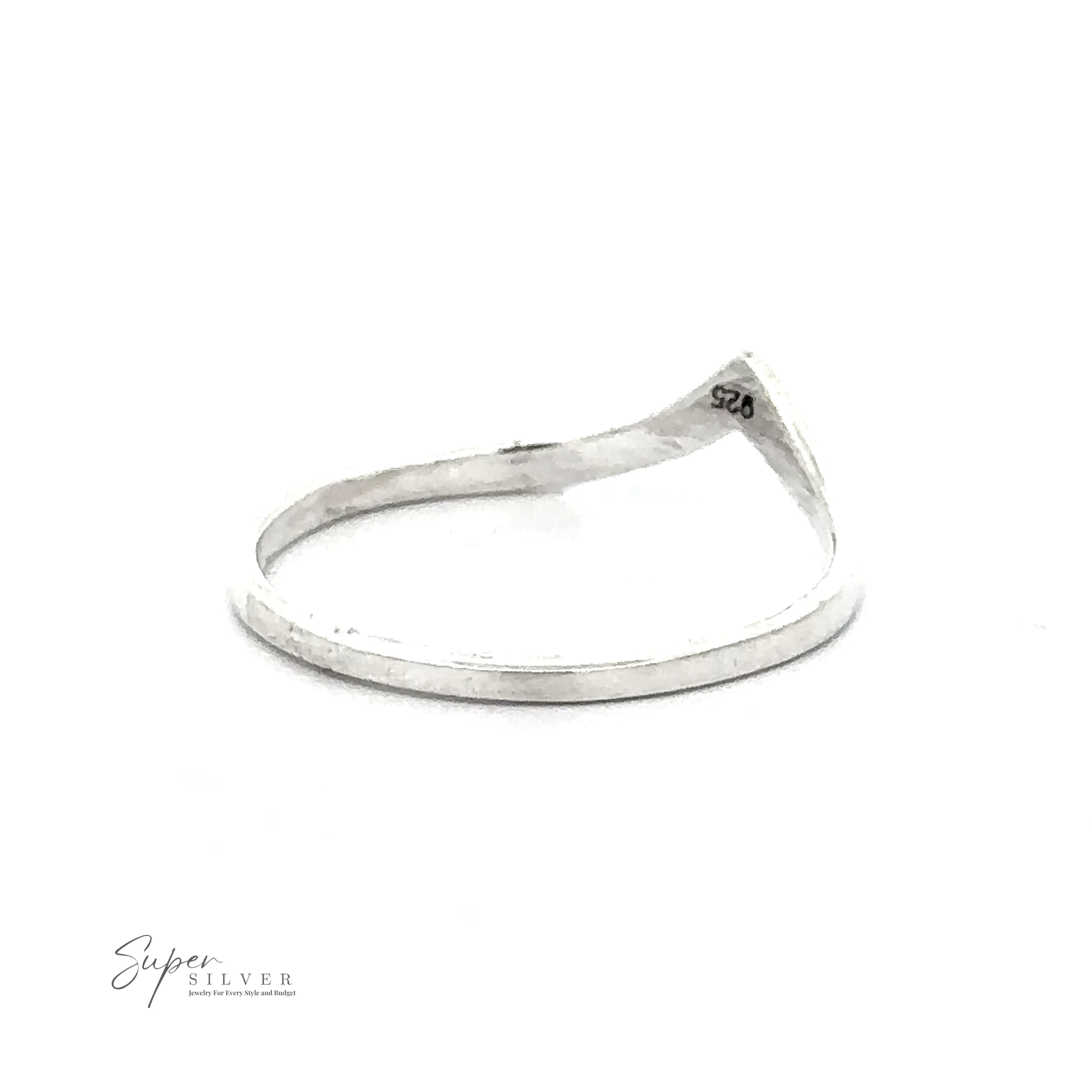 Delicate Silver Chevron Ring