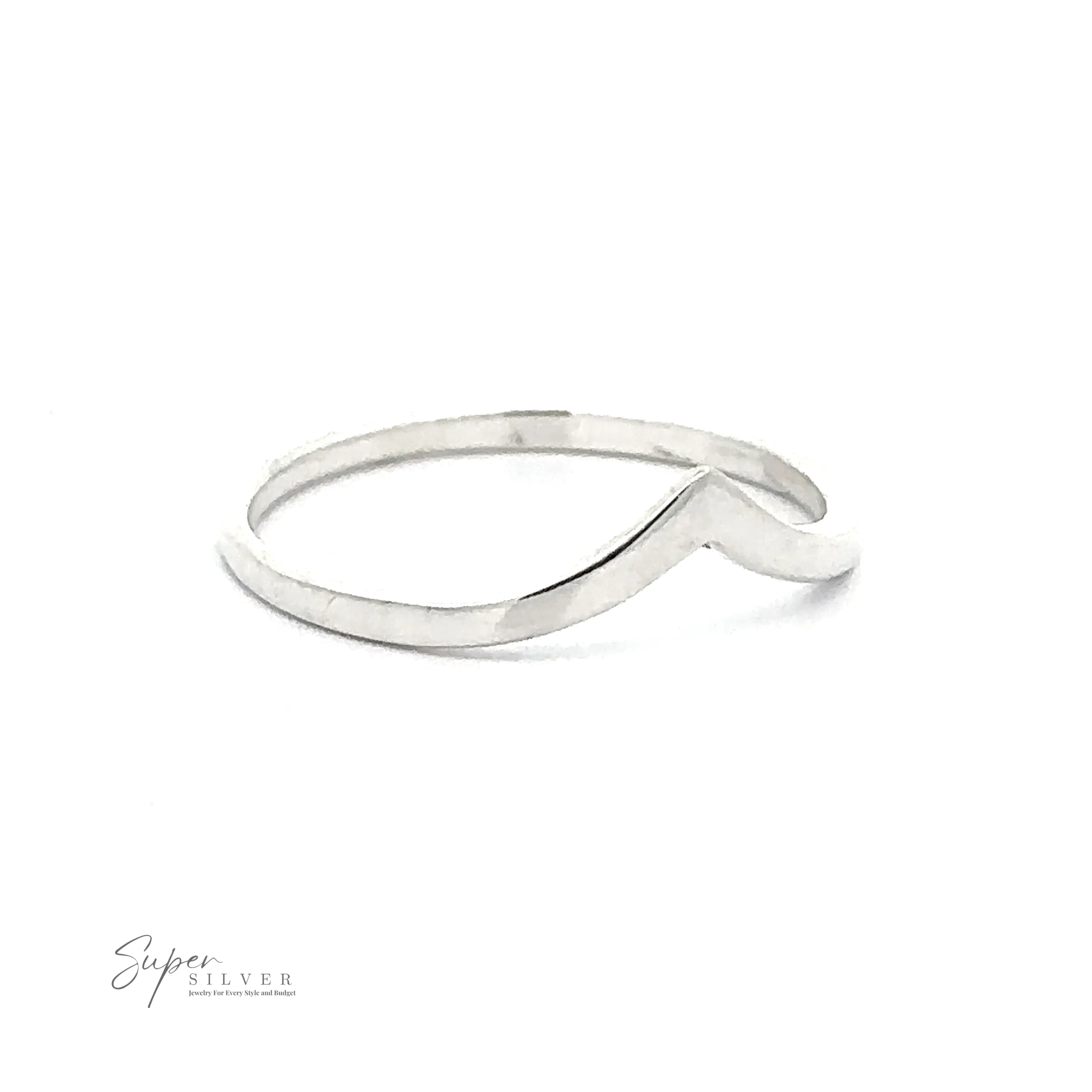 Delicate Silver Chevron Ring