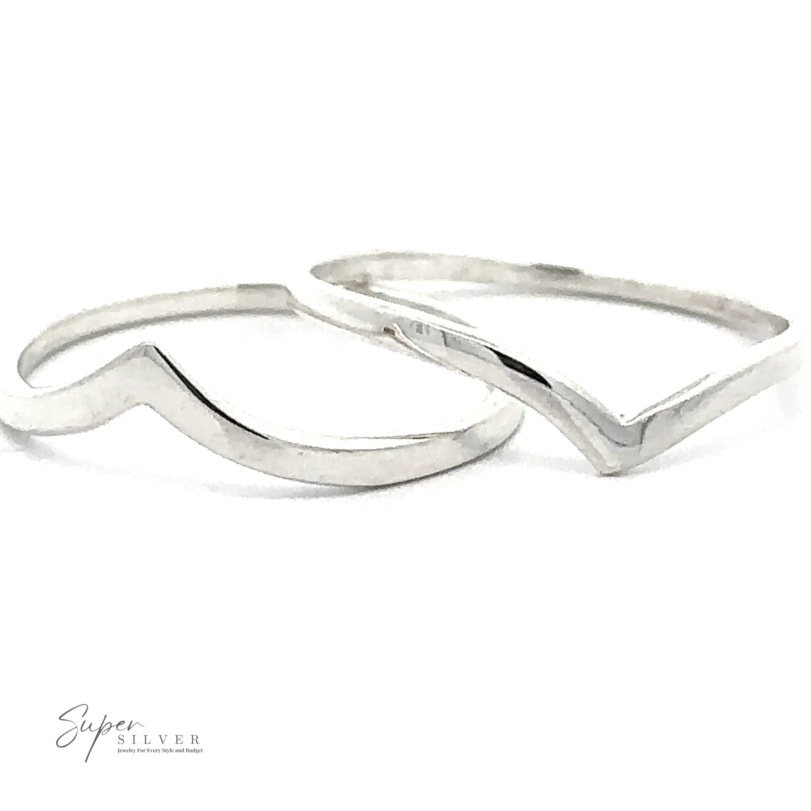 Delicate Silver Chevron Ring