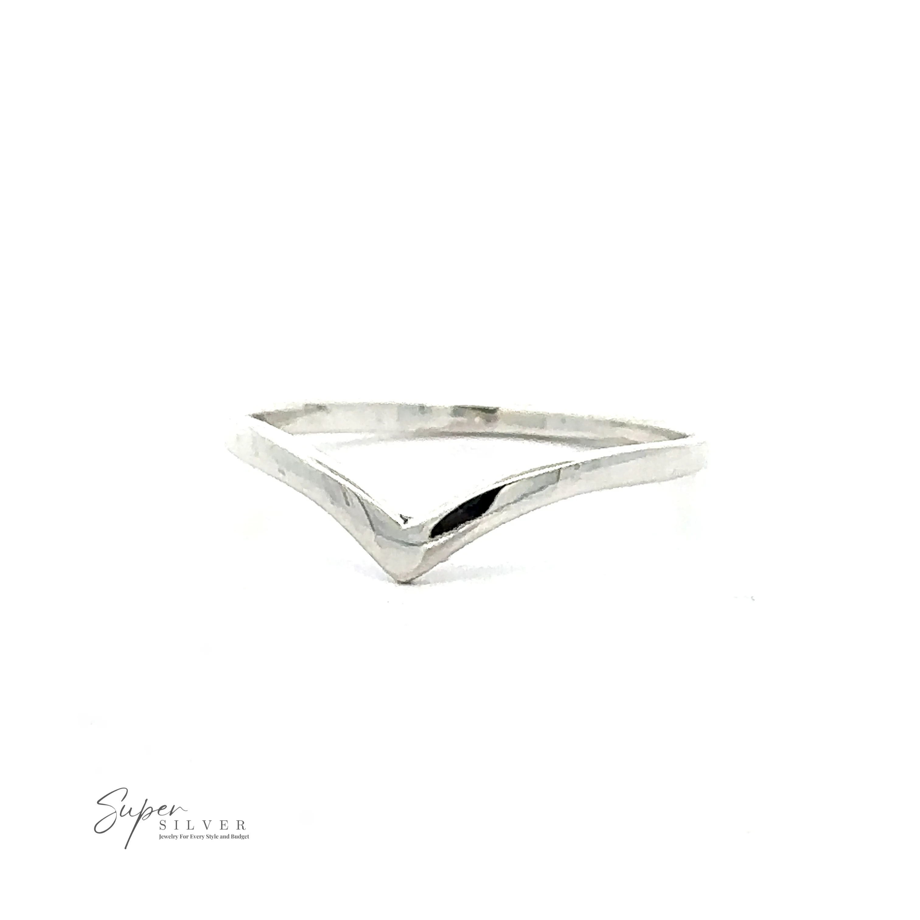 Delicate Silver Chevron Ring
