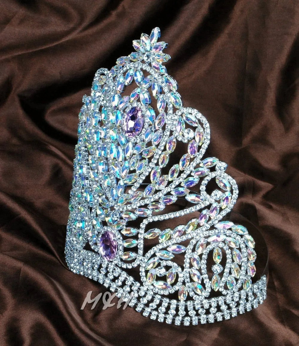 Deluxe Large Austrian Crystal Tiara Handmade Pageant Bridal Crown Hair Accessory