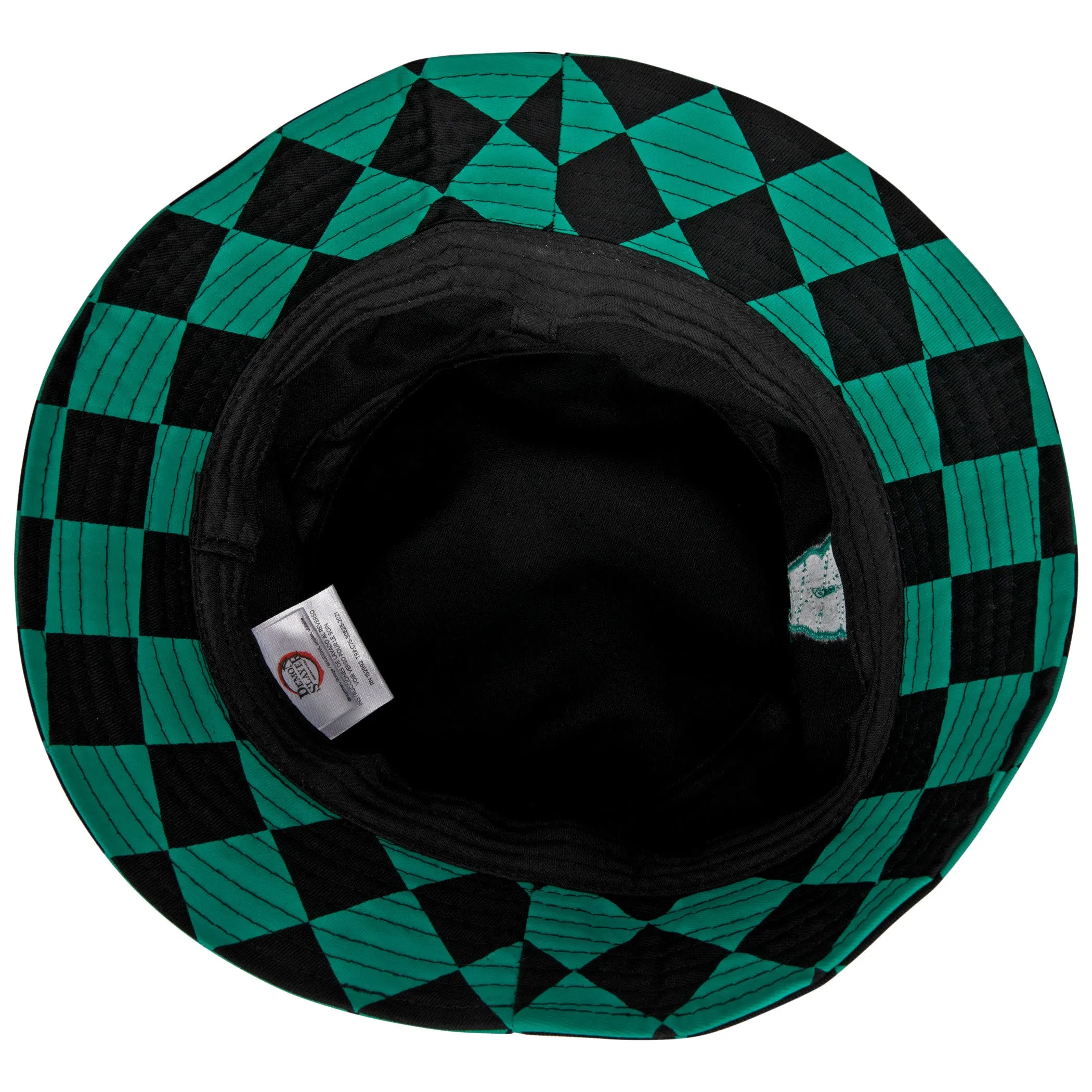 Demon Slayer Tanjiro Bucket Hat w/ Checkered Brim