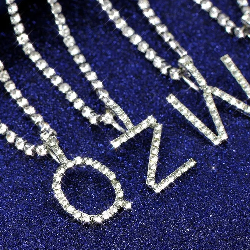 Diamond Initial Necklace, Alphabet Necklace, Personalized Jewelry, A to Z Letter Necklace, Dainty Necklace, Monogram Necklace, Gift for Her