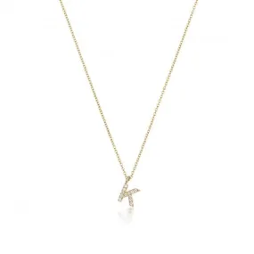 Diamond Jewellery 18ct Gold Diamond Initial Necklace NDQ154/K
