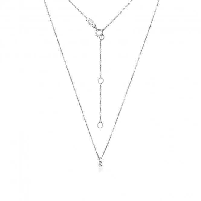 Diamond Jewellery 18ct White Gold Diamond Necklace NDQ148W