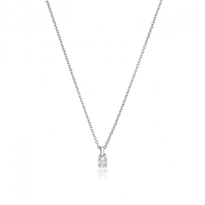 Diamond Jewellery 18ct White Gold Diamond Necklace NDQ148W