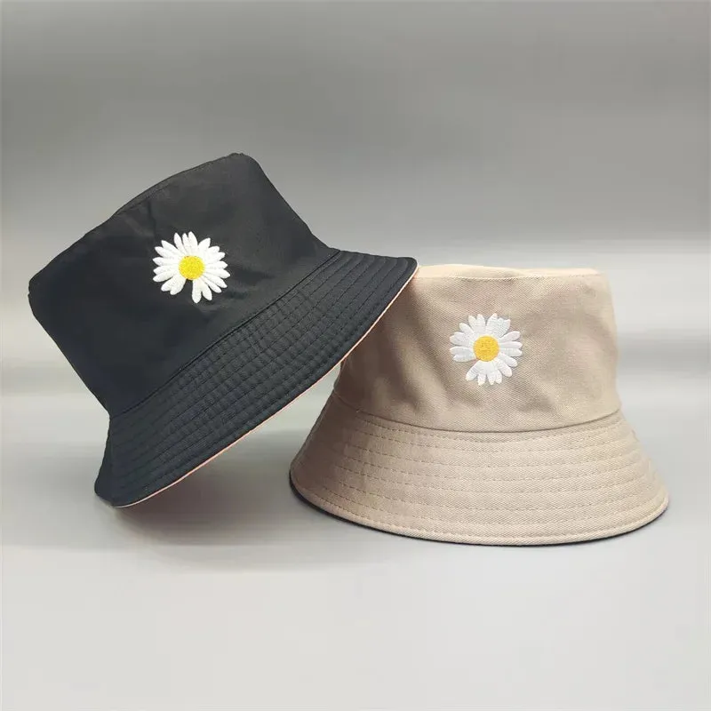 Double-sided Wearing Cap Solid Color Bucket Hat Unisex Sun Hat Reversible Fisherman Hat