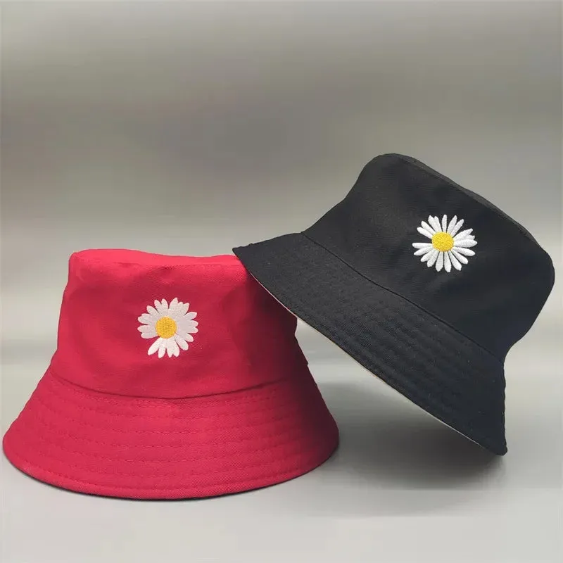 Double-sided Wearing Cap Solid Color Bucket Hat Unisex Sun Hat Reversible Fisherman Hat