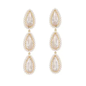 Drop Cubic Zircionia Dangle Earring for Girls,Pearls Dangler Jewelry for Women,Promt Accessories Jewelry LYX244