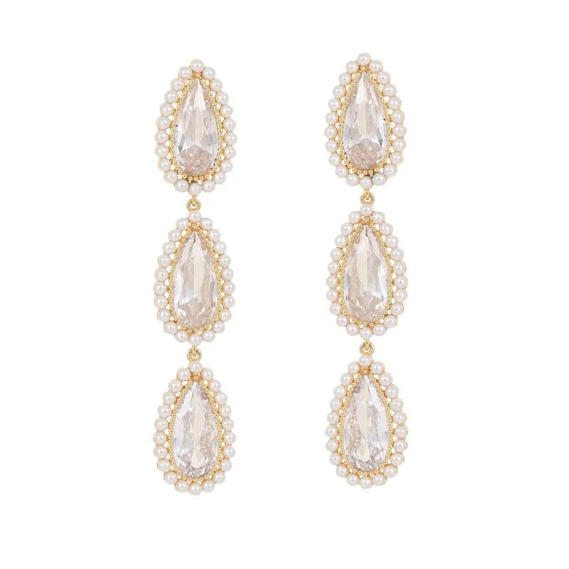 Drop Cubic Zircionia Dangle Earring for Girls,Pearls Dangler Jewelry for Women,Promt Accessories Jewelry LYX244