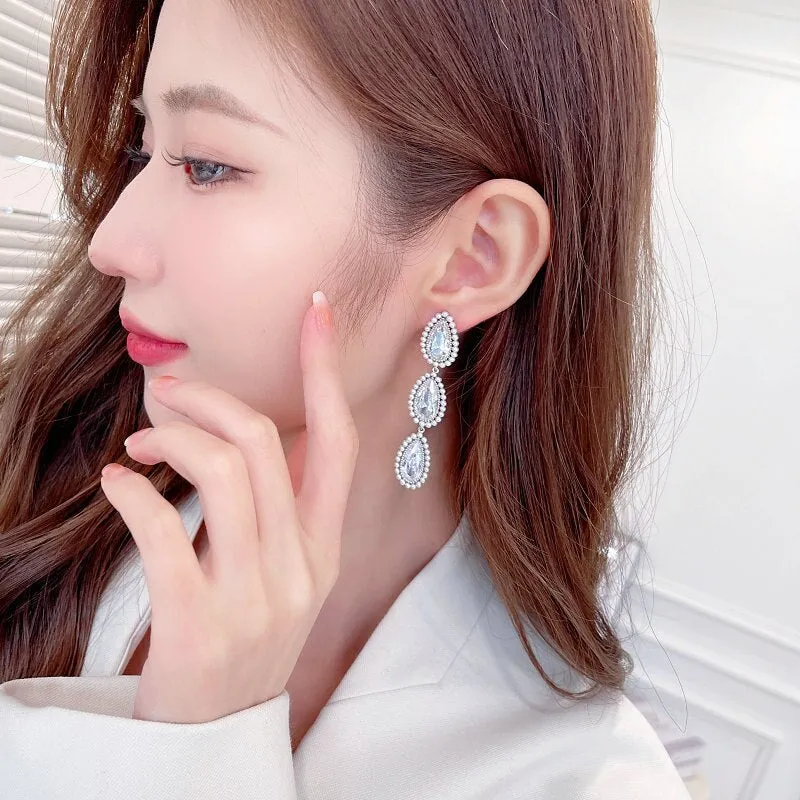 Drop Cubic Zircionia Dangle Earring for Girls,Pearls Dangler Jewelry for Women,Promt Accessories Jewelry LYX244