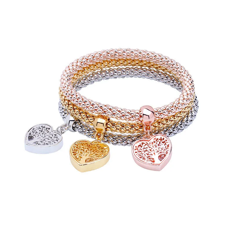 Elastic Bracelet European And American Heart Pendant Bracelet Fashion Bracelet