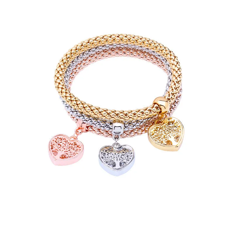 Elastic Bracelet European And American Heart Pendant Bracelet Fashion Bracelet