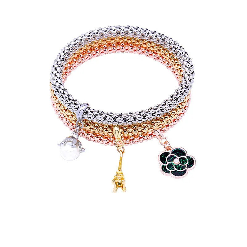 Elastic Bracelet European And American Heart Pendant Bracelet Fashion Bracelet
