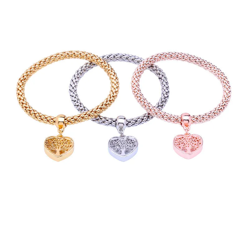 Elastic Bracelet European And American Heart Pendant Bracelet Fashion Bracelet