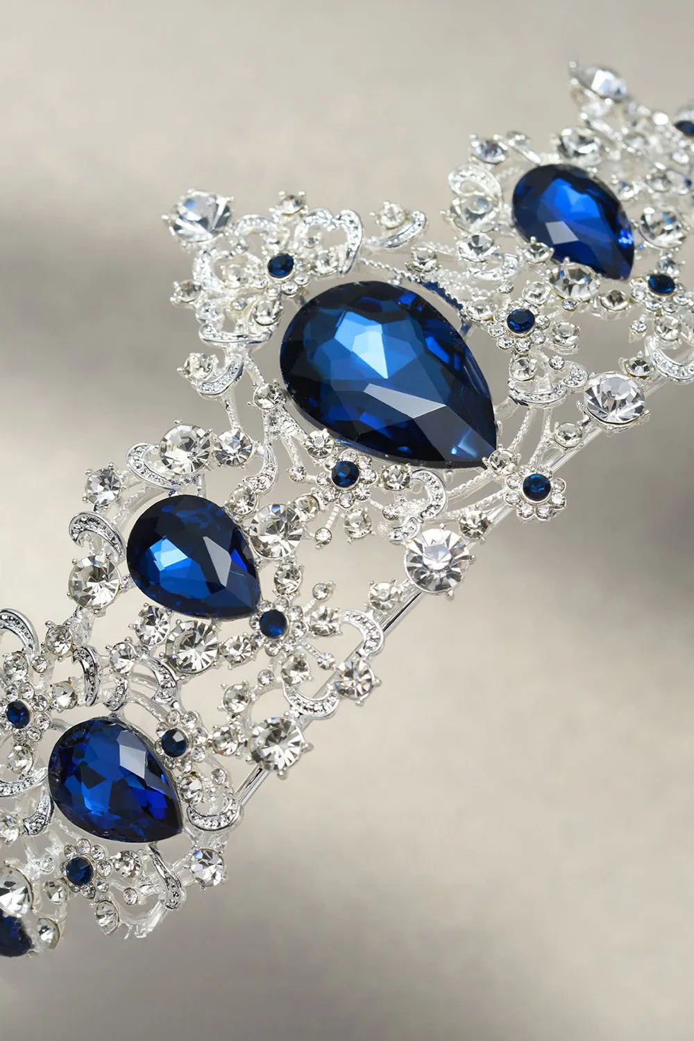 Eleanor Navy Blue Crystal Tiara