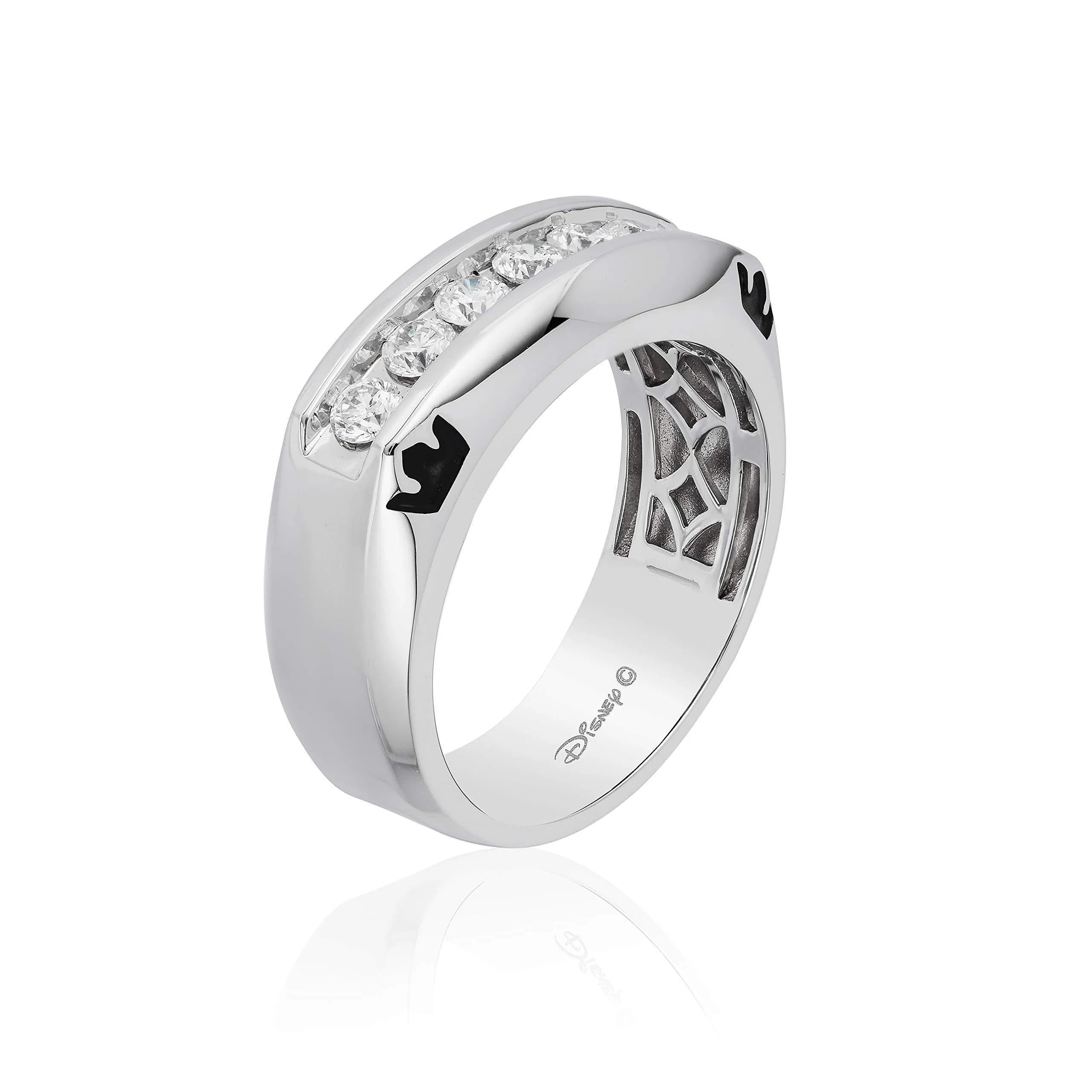Enchanted Disney Fine Jewelry 14K White Gold 3/4 Cttw Mens Ring