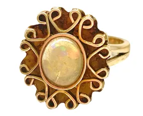 Estate Opal Filigree Ring