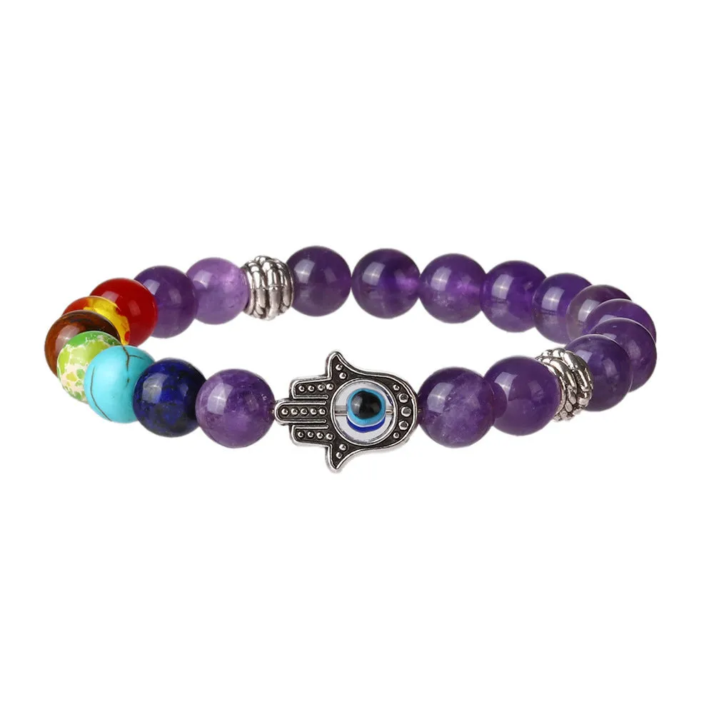 Fashion Personality Volcanic Rock Colorful Bracelet