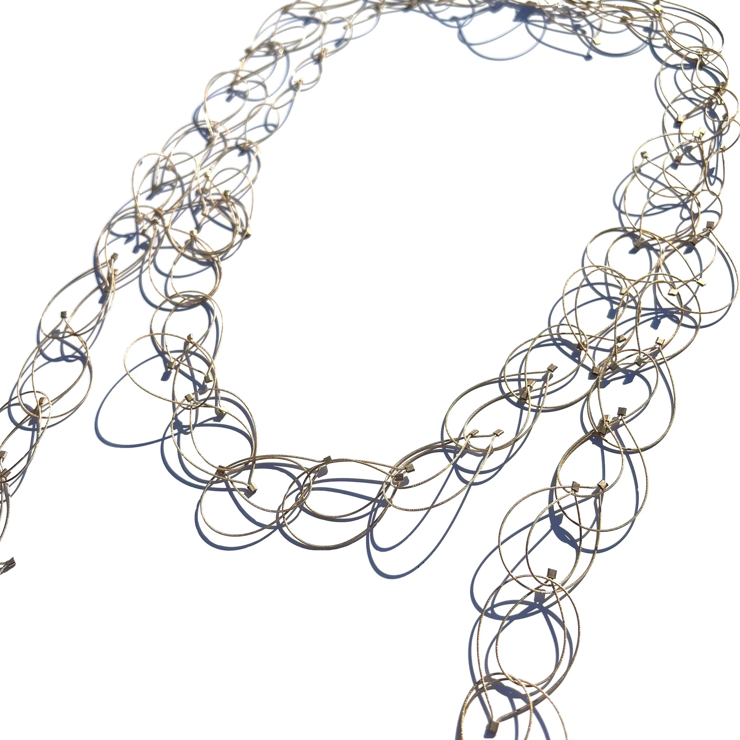 Feather Teardrop Chain Necklace (XL)
