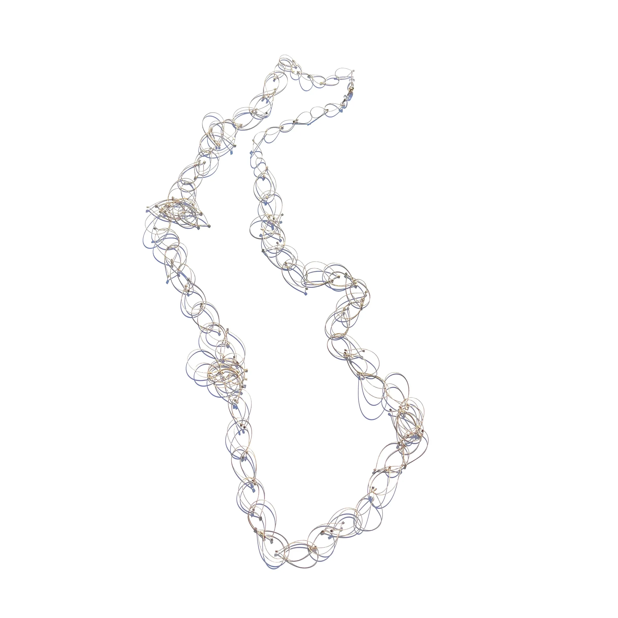 Feather Teardrop Chain Necklace (XL)