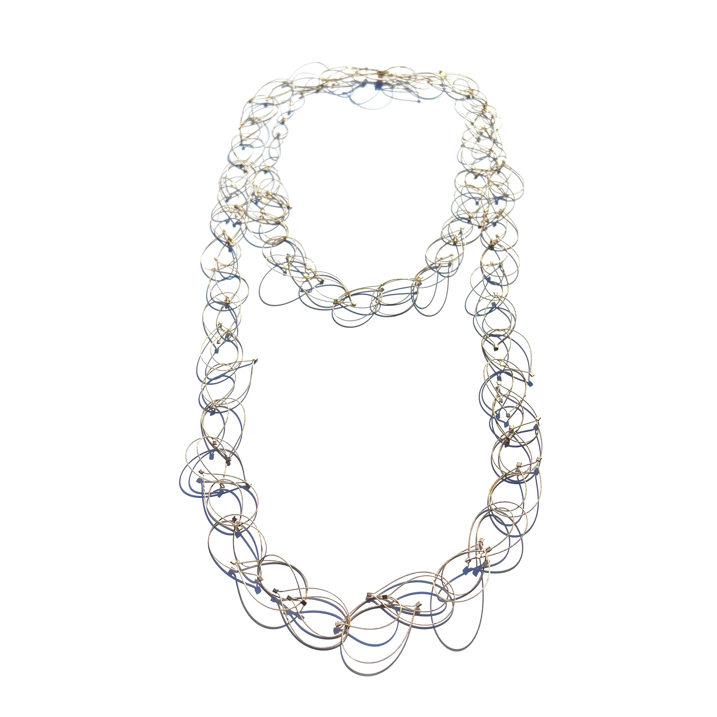 Feather Teardrop Chain Necklace (XL)