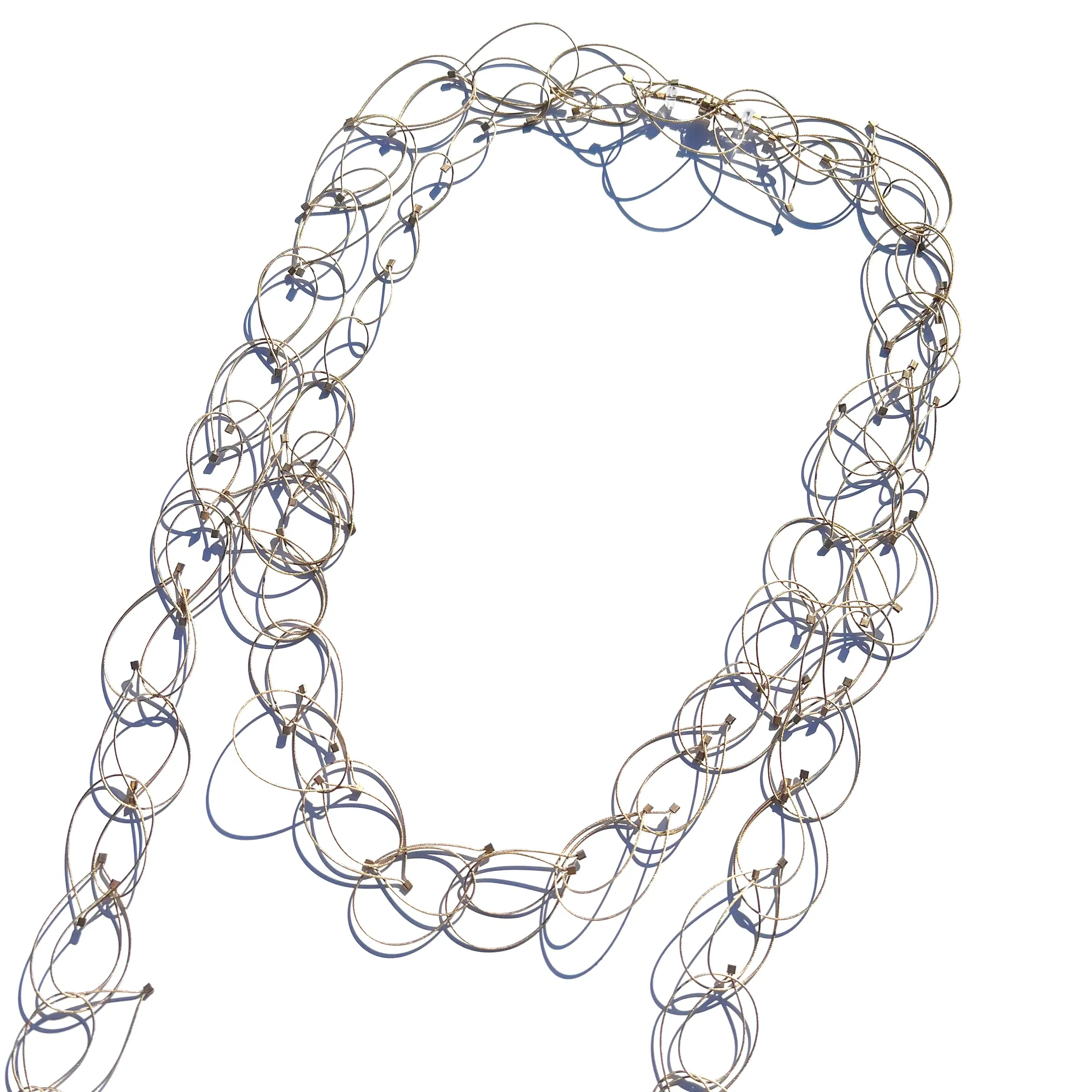Feather Teardrop Chain Necklace (XL)