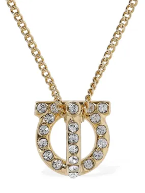 Ferragamo   Gancio 3D crystal charm necklace 