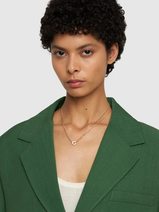 Ferragamo   Ganstrass crystal long necklace 