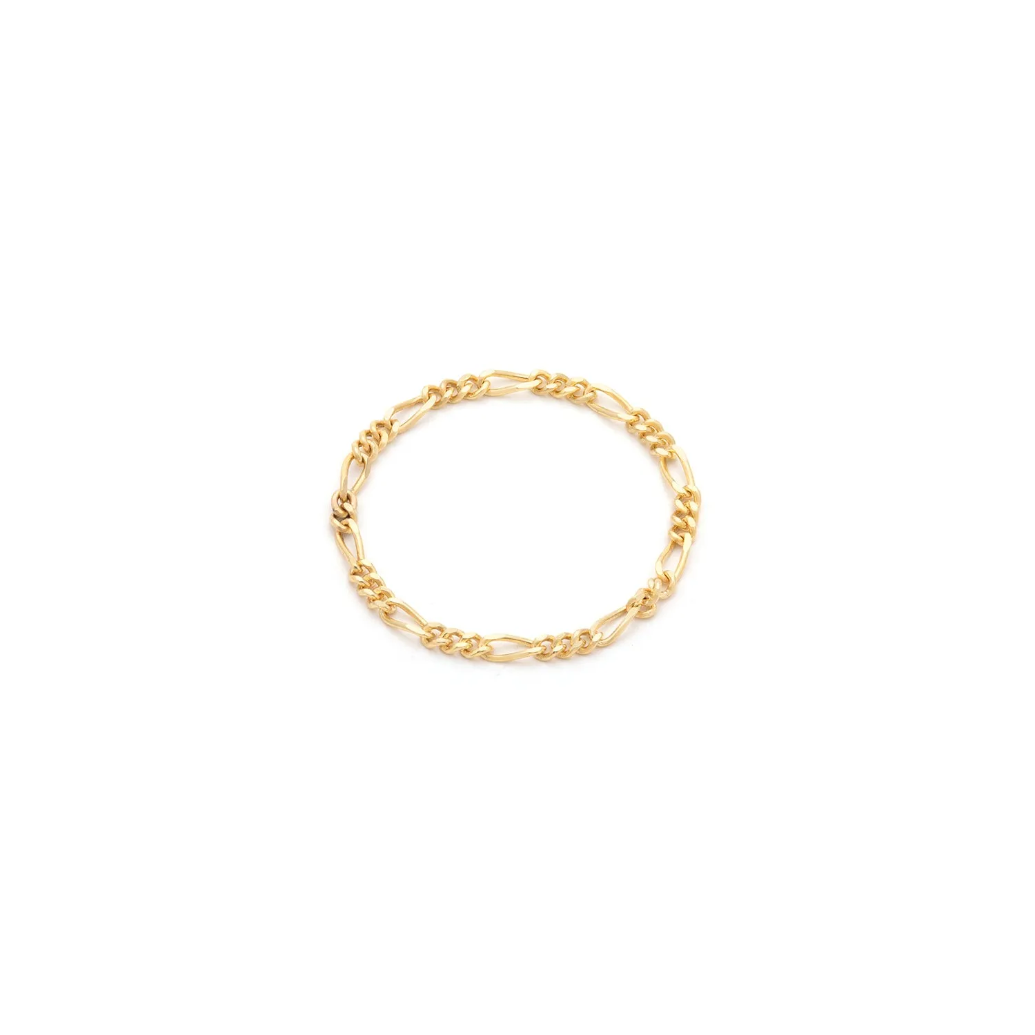 Figaro Chain Ring | Solid 14k Gold