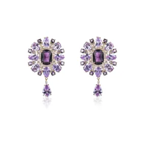 Flower Cubic Zircon Dangle Wedding Earring, Women Girl Accessories Jewelry CE11686