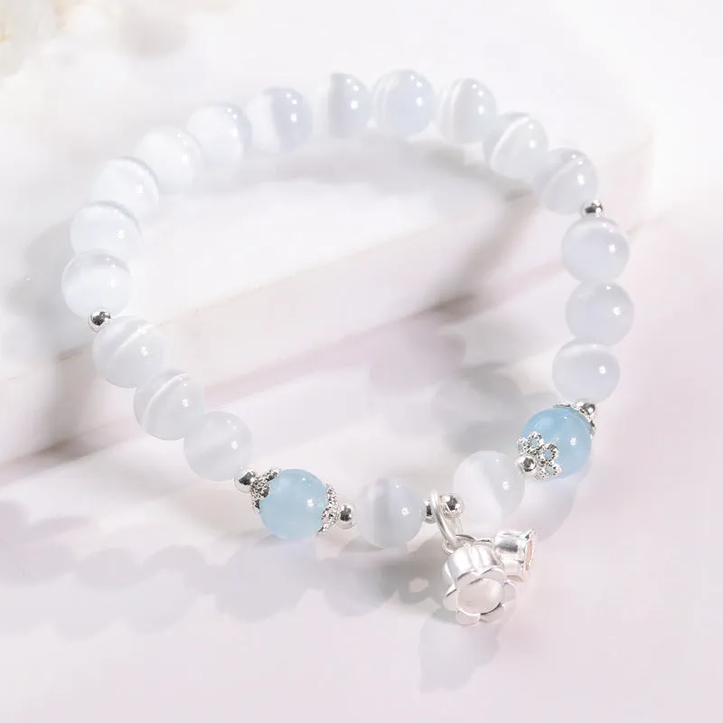 Fortune's Favor Lavender Opal and Crystal Bracelet