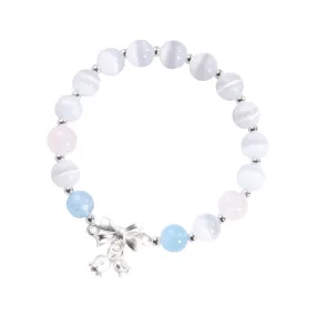 Fortune's Favor Lavender Opal and Crystal Bracelet