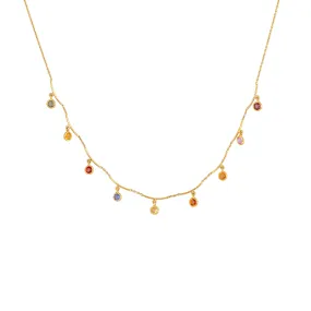 Frida, Multi Sapphire Necklace 18k Gold