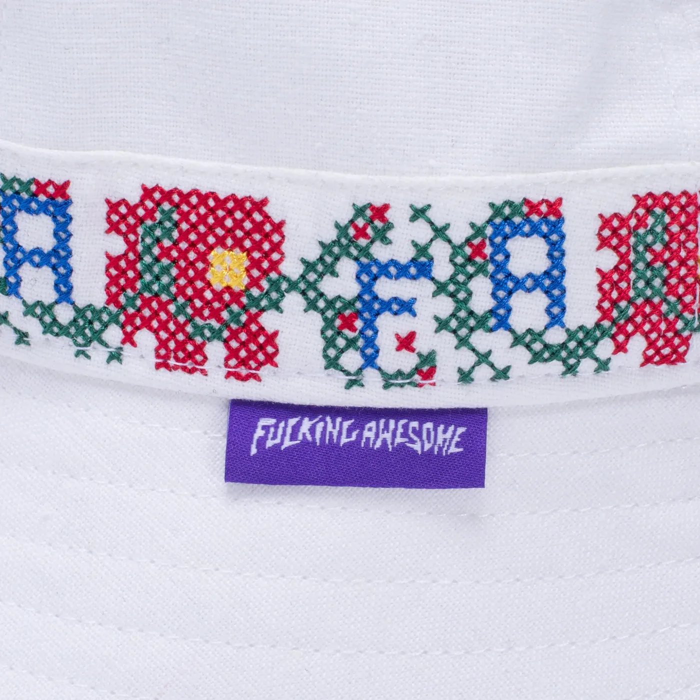 FUCKING AWESOME TETRIS BUCKET HAT WHITE