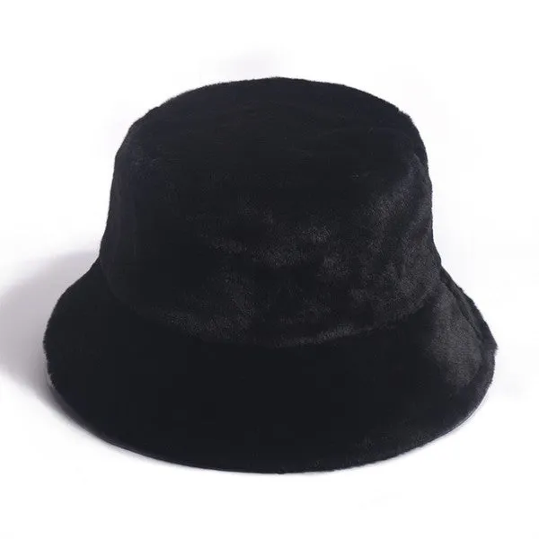 Fuzzy Bucket Hat - Black
