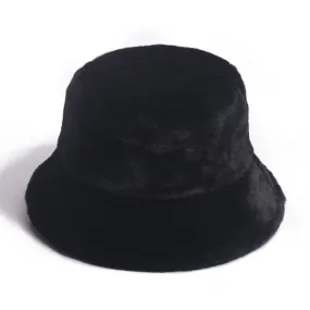 Fuzzy Bucket Hat - Black