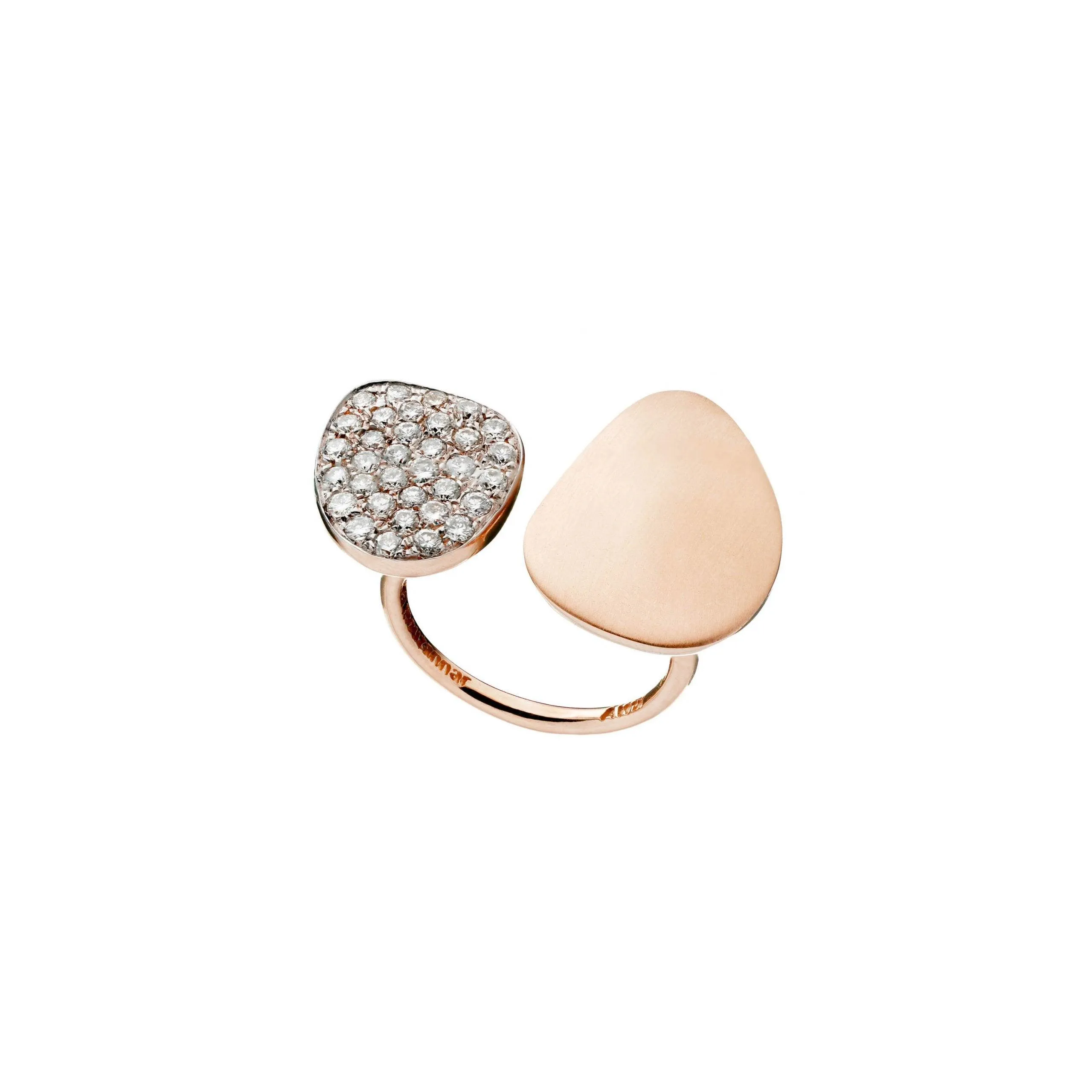 Galet Medium Double Ring