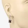 Gemstone Butterfly Drop Earrings Sterling Silver Tanzanite or Aquamarine
