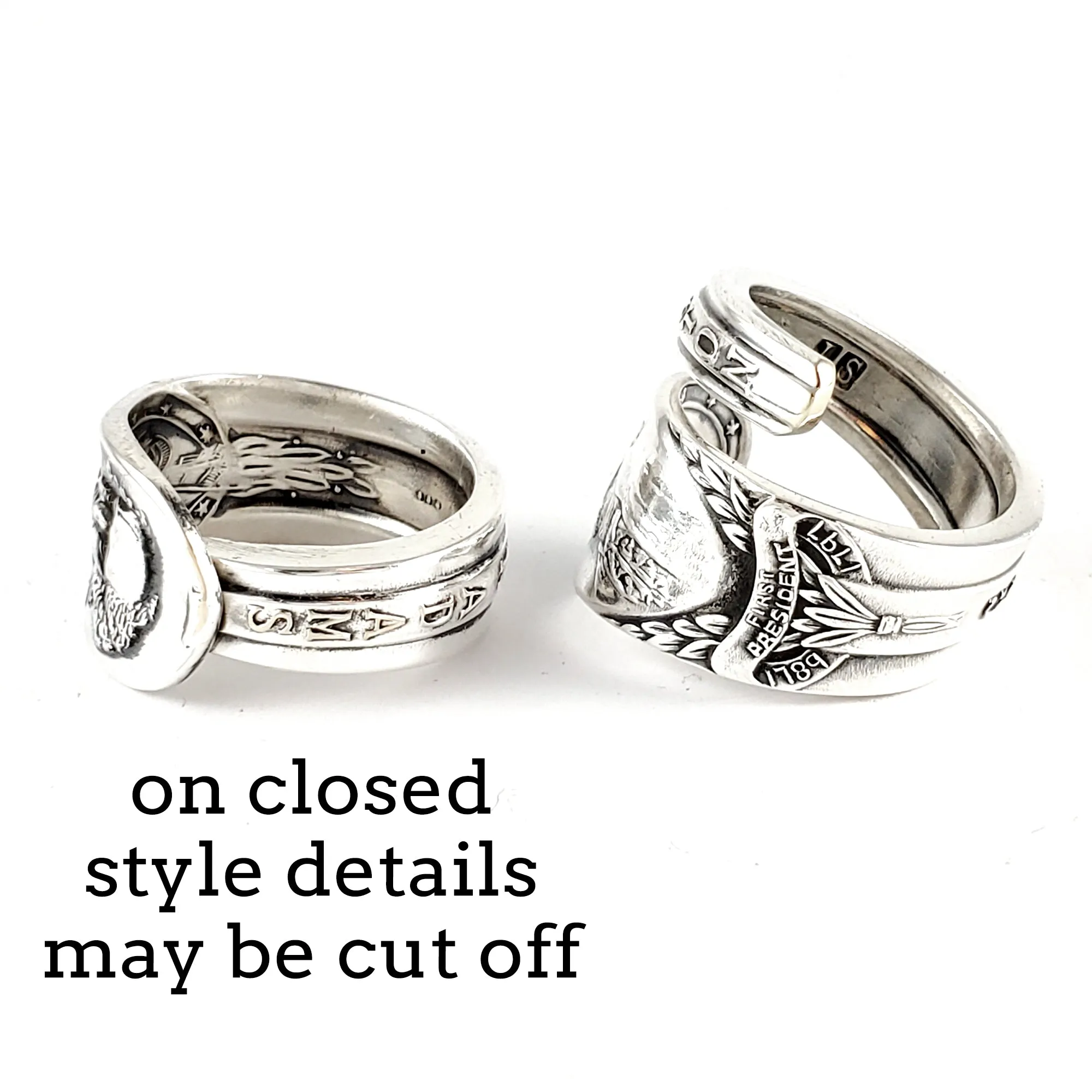 George Washington Presidential Spoon Ring - Made to Order