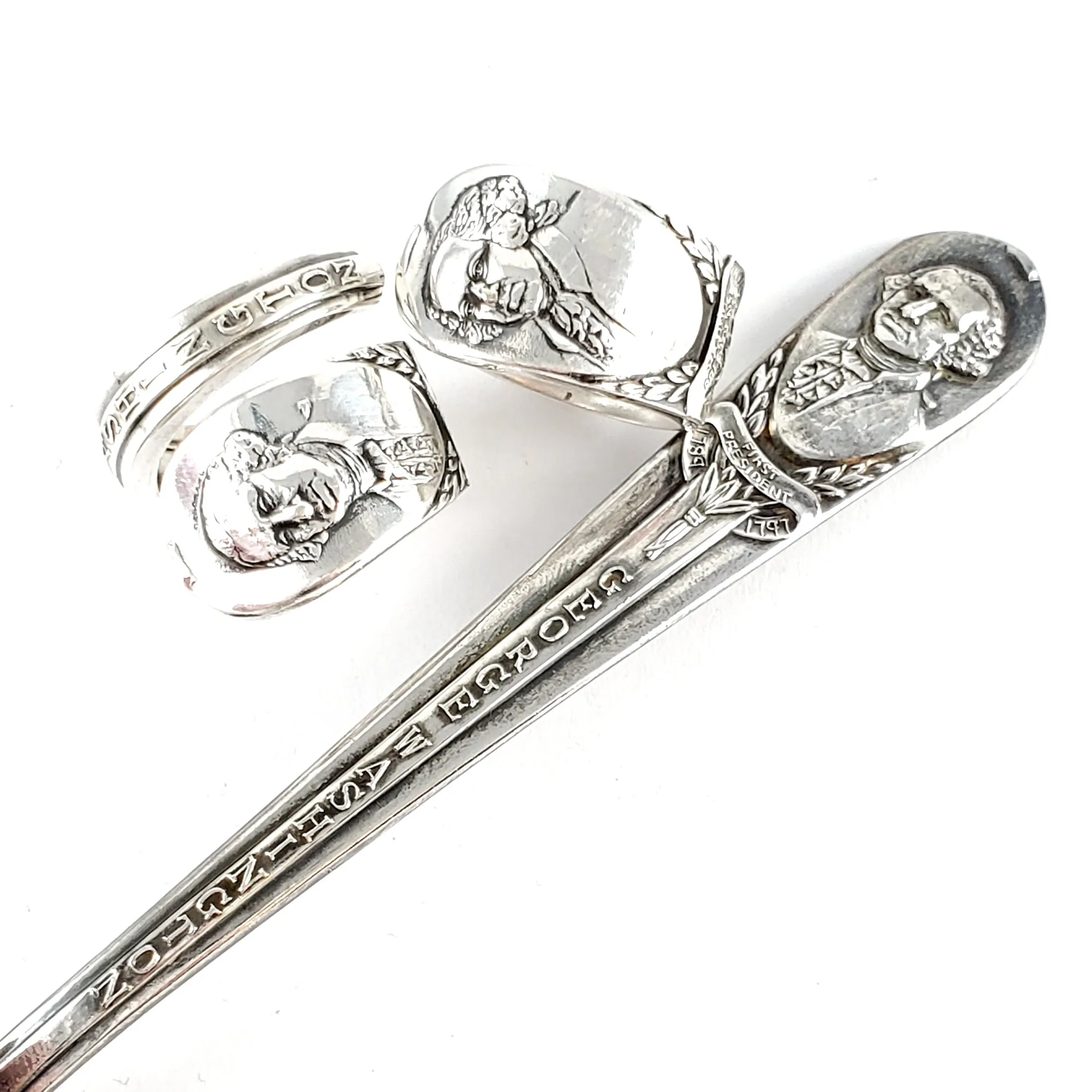 George Washington Presidential Spoon Ring - Made to Order
