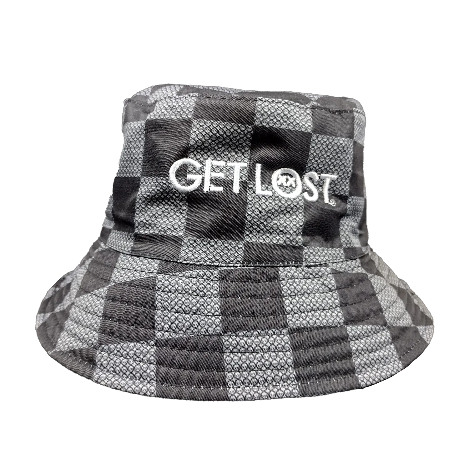 Get Lost Bucket Grey Squares