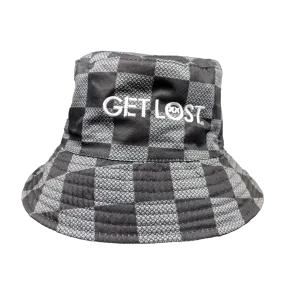 Get Lost Bucket Grey Squares