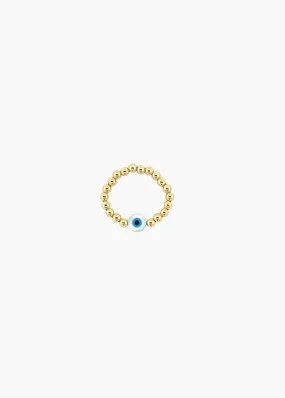 Gold evil eye ring