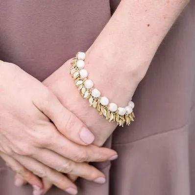 Gold Leaf Fringe Bracelet