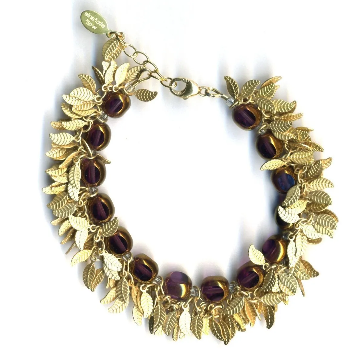 Gold Leaf Fringe Bracelet