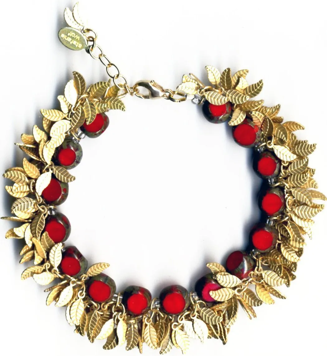 Gold Leaf Fringe Bracelet
