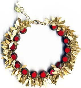 Gold Leaf Fringe Bracelet