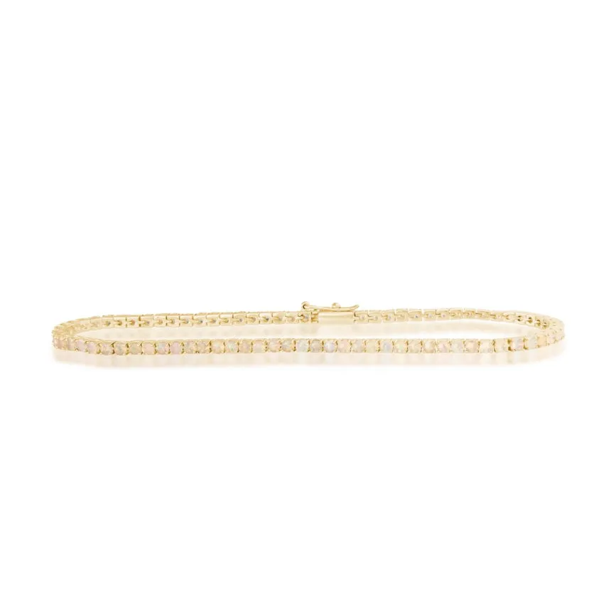 Gold Opal Tennis Bracelet
